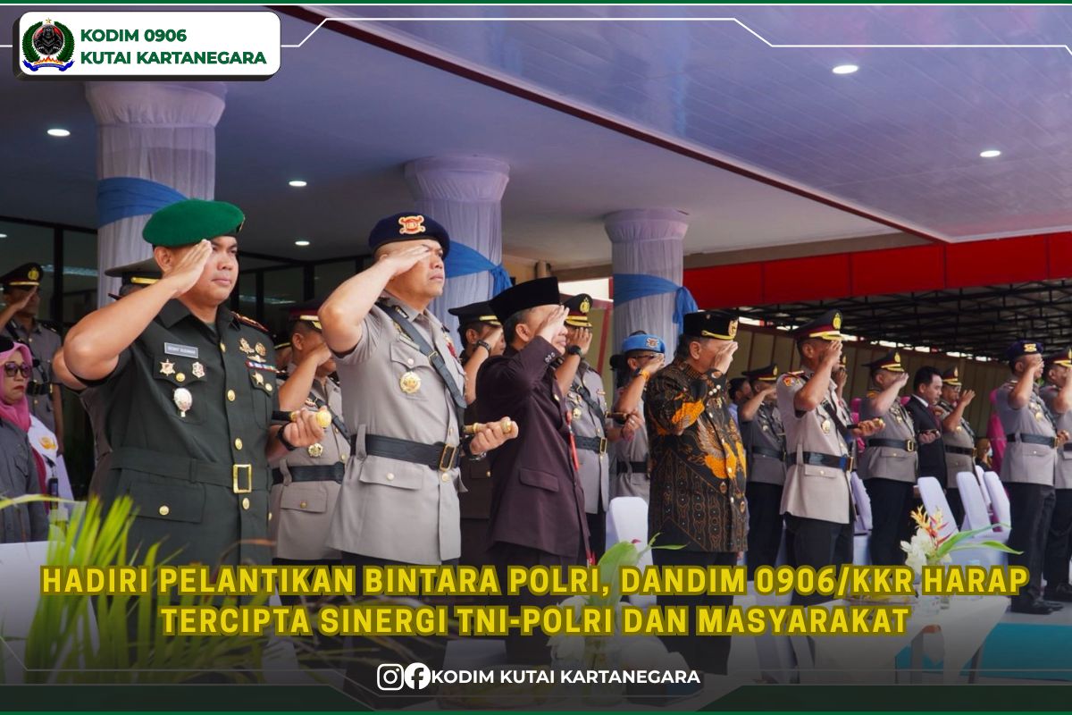 Hadiri Pelantikan Bintara Polri, Dandim 0906/Kkr Harap Tercipta Sinergi TNI-Polri dan Masyarakat