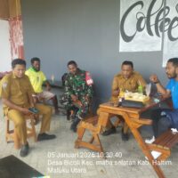 Bangun Hubungan Harmonis, Babinsa Koramil 03/Maba Perkuat Kerja Sama dengan Pemerintah Desa