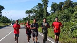 Latihan Rutin, Prajurit Kodim 1710/Mimika Tempuh Lari 8 Km