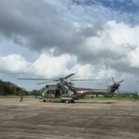Lanud Sultan Hasanuddin Kerahkan Helikopter Caracal Bantu Pencarian Pesawat ATR 42-500 yang Hilang Kontak