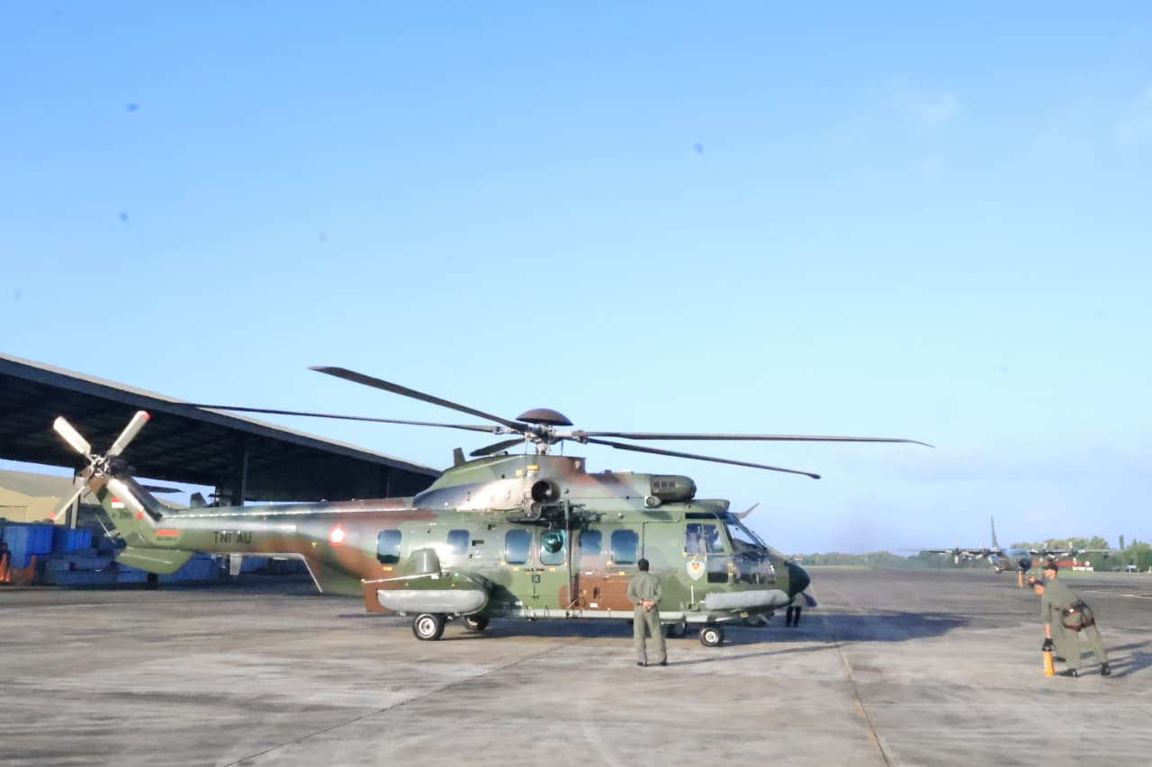 Lanud Sultan Hasanuddin Kembali Kerahkan Helikopter Caracal Dan Boeing Intai Strategis, Lokasi Jatuhnya Pesawat ATR 42-500 Berhasil Diidentifikasi