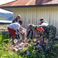 Kodim 1714/PJ Laksanakan Kegiatan “Sekolahku Bersih, Sekolahku Indah, Sekolahku Sehat” Secara Serentak di Se-Kabupaten Puncak Jaya