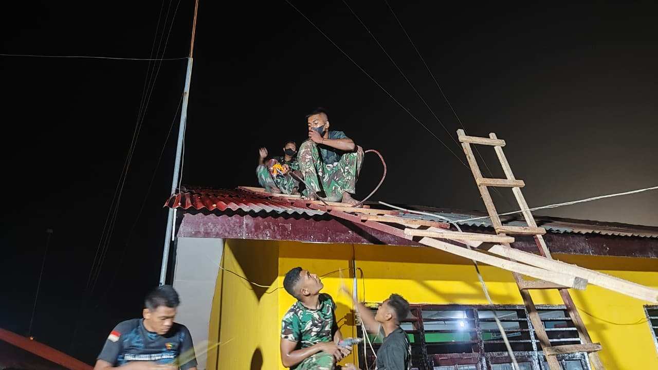 Satgas Gulbencal TNI AD Percepat Rehabilitasi SDN Lhok Medang Ara Aceh Tamiang