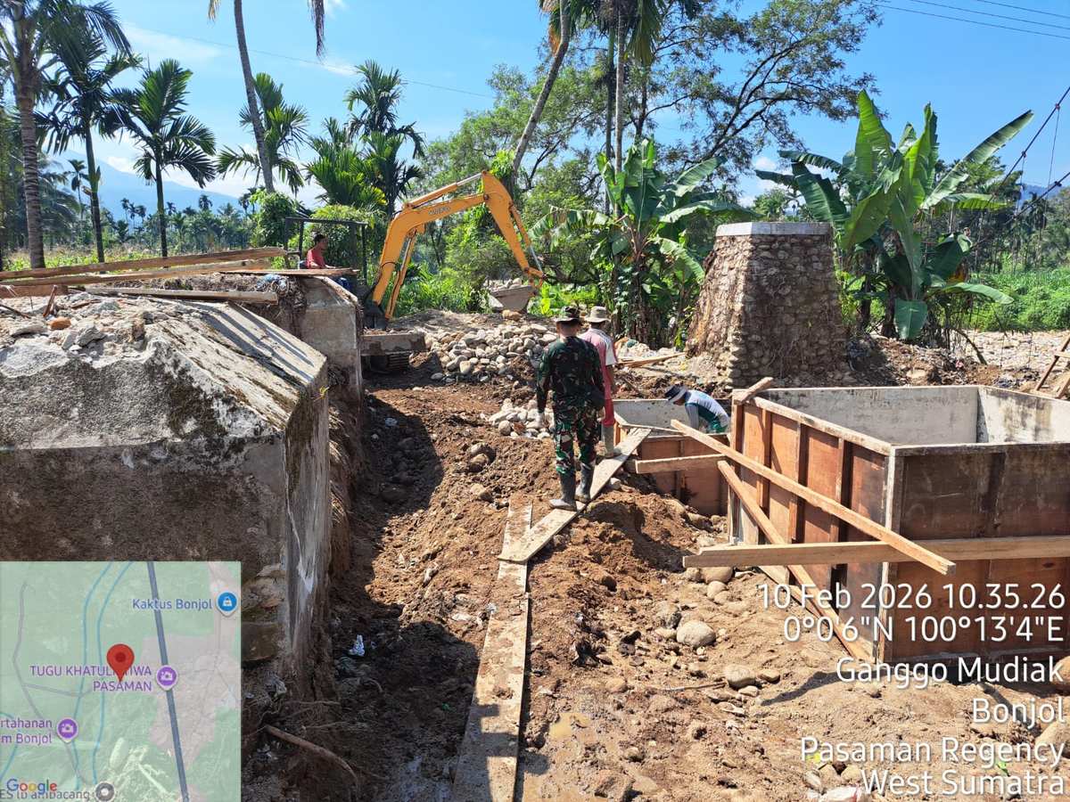 TNI AD Pacu Pembangunan Jembatan Gantung Equator, Akses Warga Kampung Alai Segera Terhubung