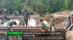 Gotong Royong TNI–Rakyat, Kodam XX/Tuanku Imam Bonjol Bangun Jembatan Pulihkan Akses Warga Tanah Datar