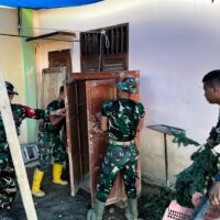 Satgas Kodam I/BB Pulihkan Sekolah Terdampak Banjir di Tapsel, Siswa Kembali Belajar Normal