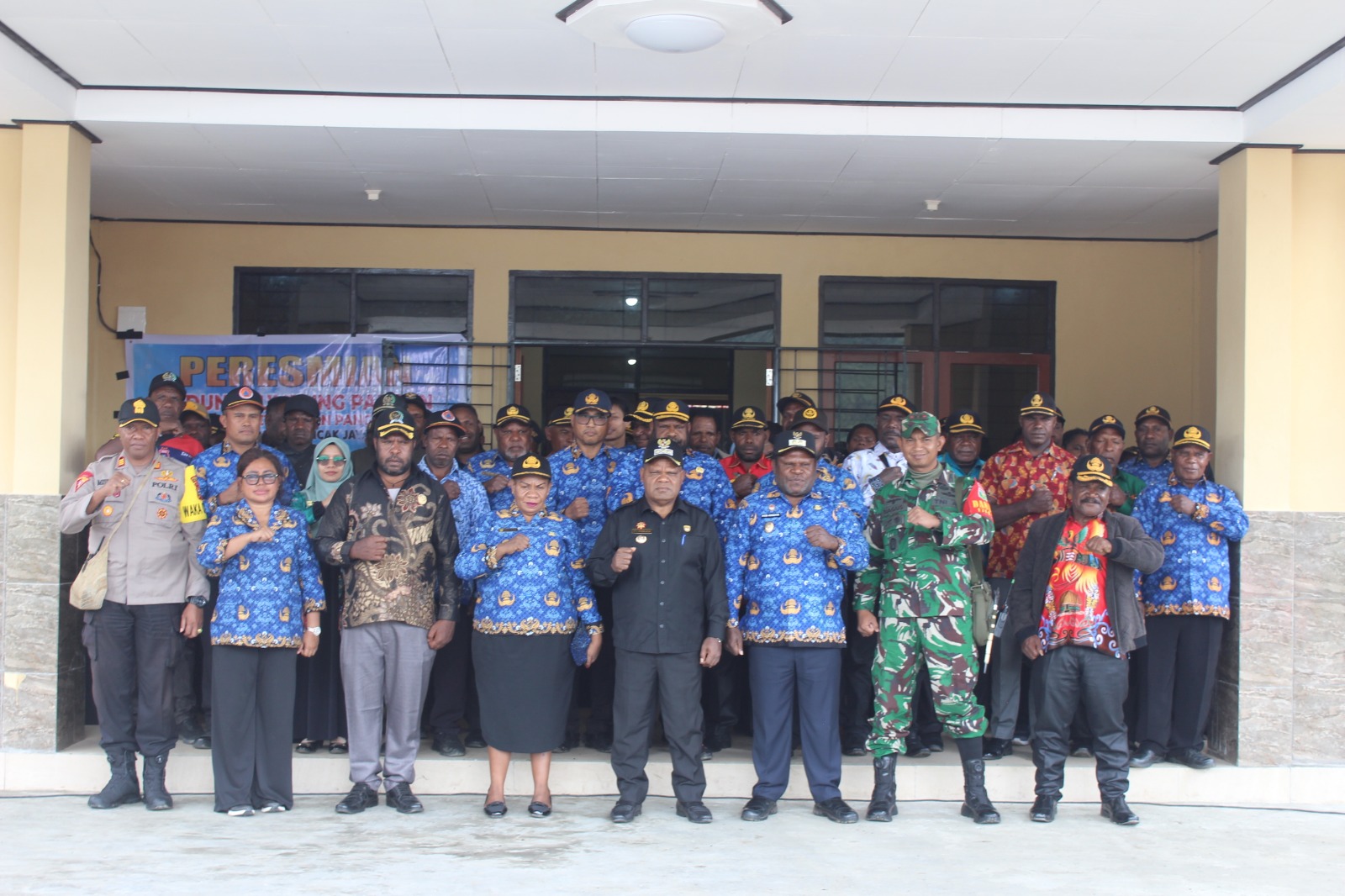 Dandim 1714/PJ Dukung Pemerintah Daerah Peresmian Gedung Lubung Pangan Dinas Ketahanan Pangan Kabupaten Puncak Jaya