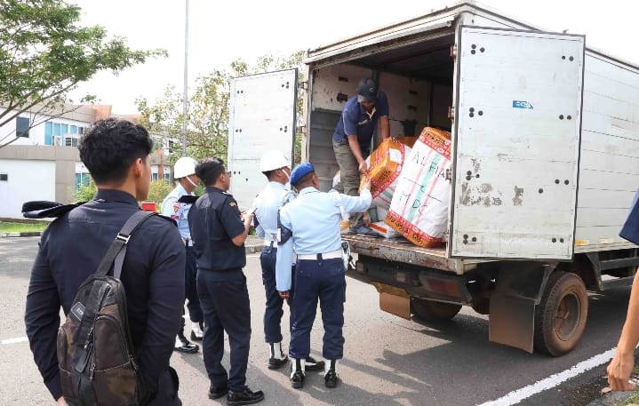 Satpom Lanud Sjamsudin Noor Gelar Operasi Gaktib Gabungan, Perketat Pengawasan Kendaraan di Bandara Internasional