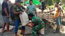 Semangat Gotong Royong, Babinsa Koramil 1505-02/Wasile dan Warga Bangun Gereja