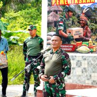 Wujudkan Kepedulian, Koops TNI Papua Gelar Pengobatan Gratis dan Bagi Sembako di Kampung Iwaka