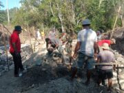 Gotong Royong Tanpa Henti, Pengecoran Pondasi Jembatan Garuda Terus Dikebut