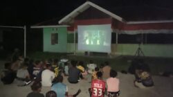 Tumbuhkan Jiwa Patriotisme, Satgas TMMD Ke-128 Kodim 1801/Manokwari Gelar Film Perjuangan ‎