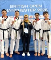 Tim Pelatnas Taekwondo Indonesia Sabet 4 Medali di British Taekwondo International Open 2026 Manchester, Inggris