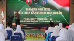 Melalui TMMD Ke-128, Kodim 0908/Bontang Laksanakan Penyuluhan Kamtibmas dan Hukum
