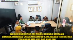 Wujud Sinergitas TNI Polri, Babinsa Bersama Bhabinkamtibmas Lakukan Komsos Ajak Warga Tingkatkan Keamanan Melalui Pos Kamling
