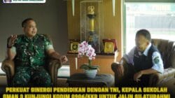 Perkuat Sinergi Pendidikan Dengan TNI, Kepala Sekolah SMAN 3 Kunjungi Kodim 0906/Kkr untuk Jalin Silaturahmi