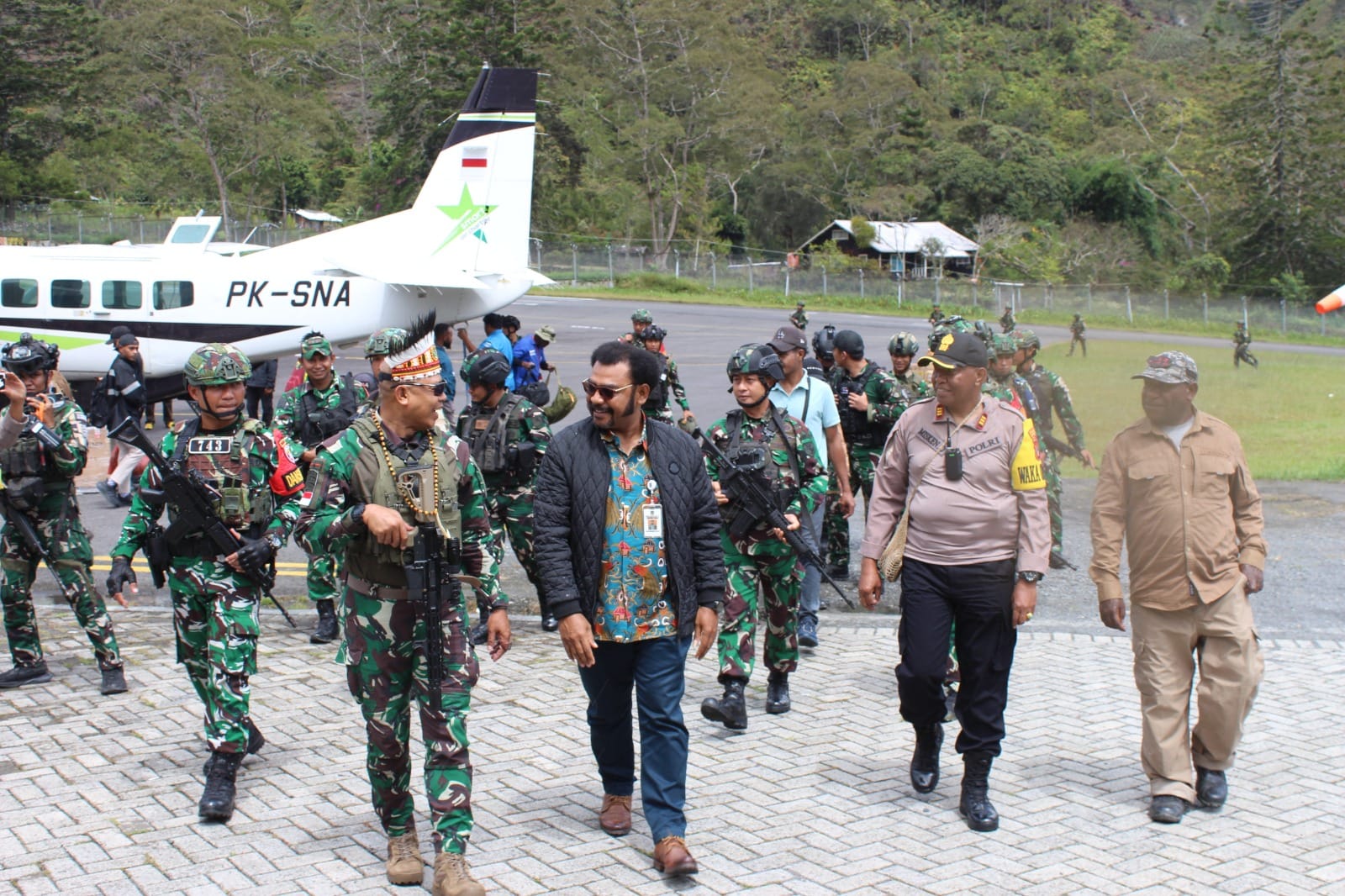Danrem 173/Praja Vira Braja Tinjau Kesiapan Wilayah Teritorial di Makodim 1714/PJ