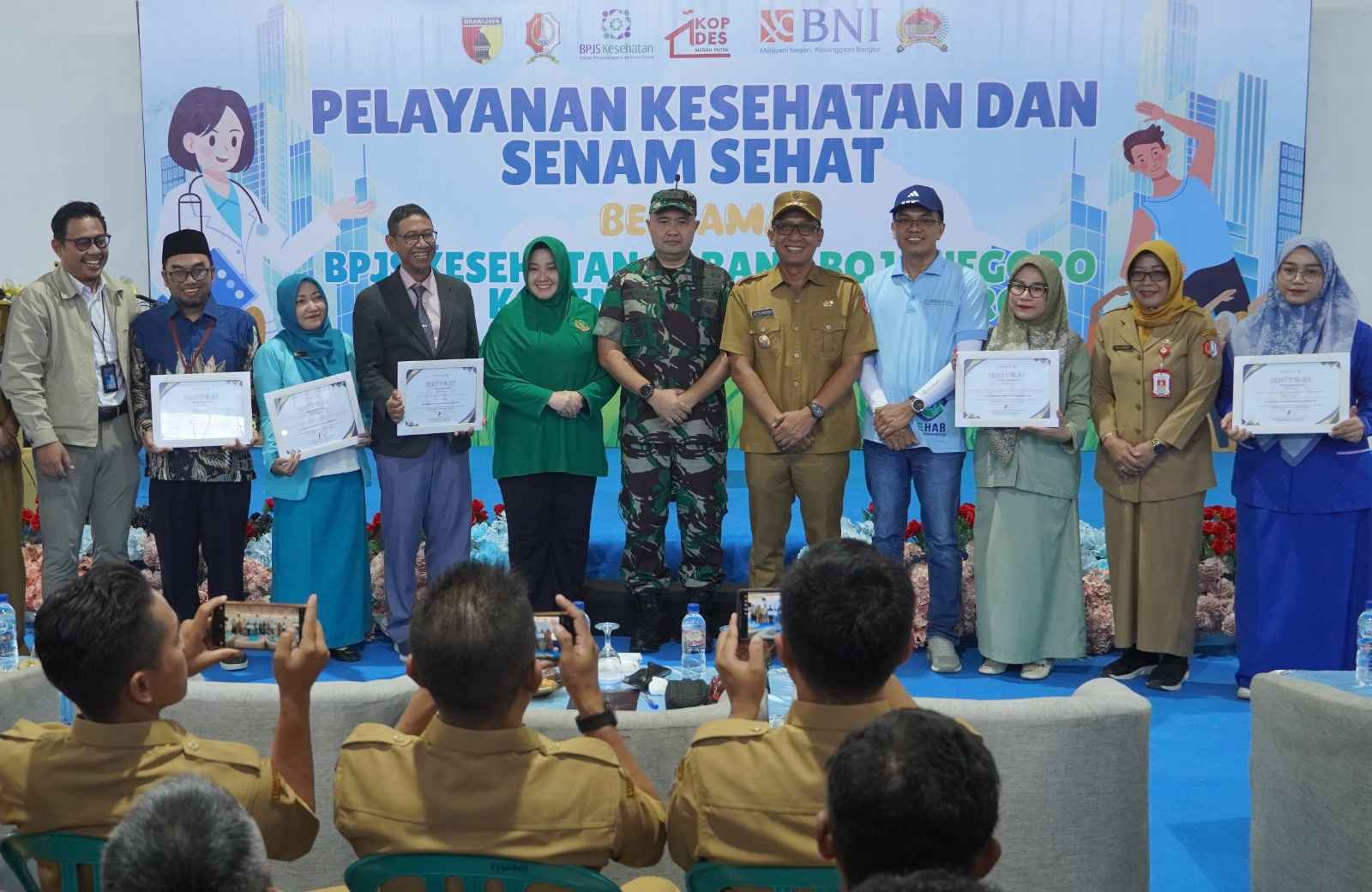 Sinergi, Kodim 0813 Bersama Pemkab dan BPJS Bojonegoro Gelar Pelayanan Kesehatan Gratis