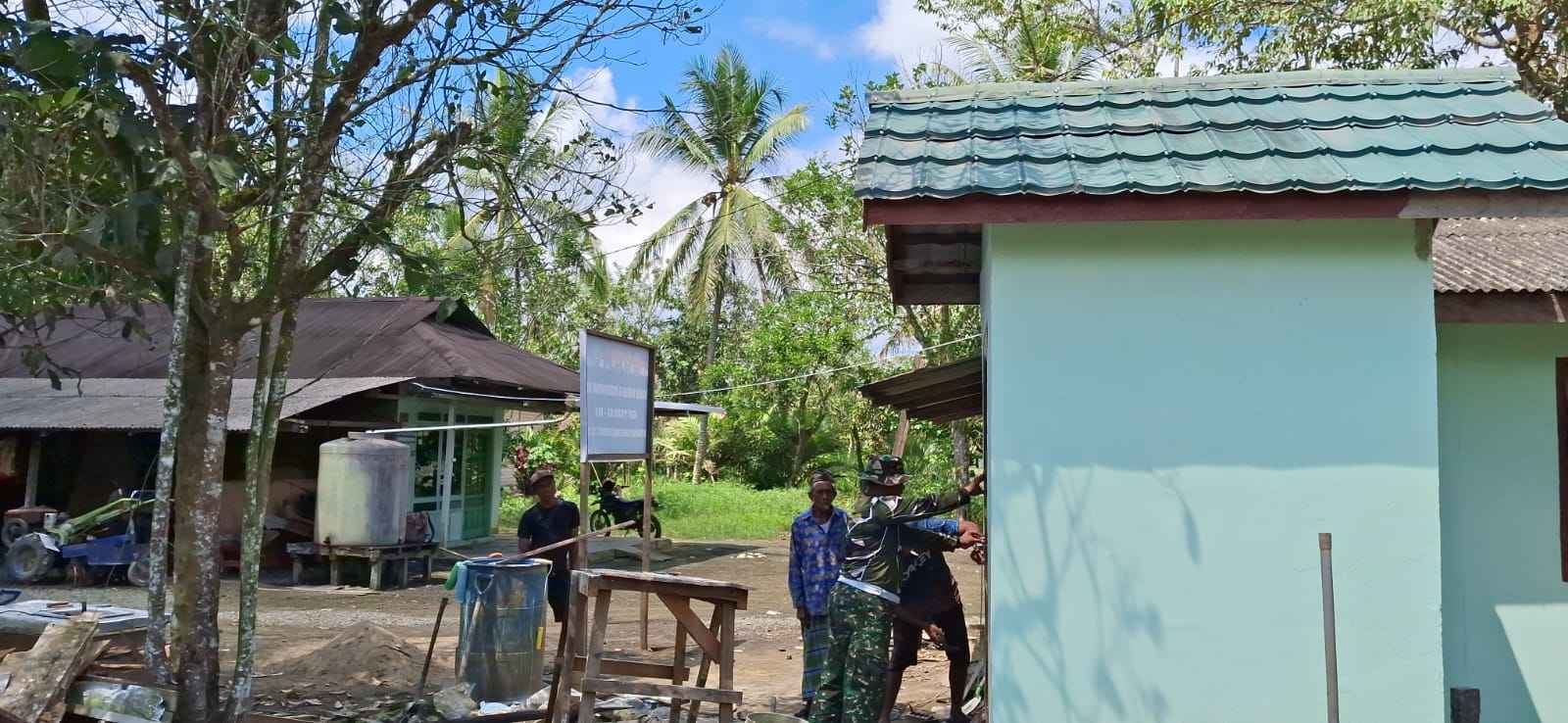 Pembuatan MCK TMMD Ke-128 Kodim 0908/Bontang di Desa Sidomulyo Rampung Dikerjakan Tmmd