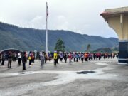 Kodim 1714/Puncak Jaya Bersama Pemda Laksanakan Jumat Sehat Yang Penuh Berkah