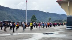 Kodim 1714/Puncak Jaya Bersama Pemda Laksanakan Jumat Sehat Yang Penuh Berkah