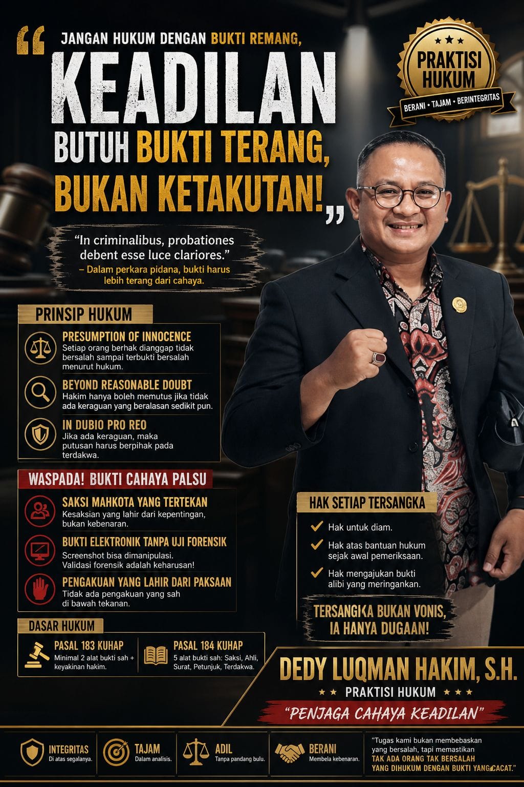 “Vonis dalam Bayang-Bayang: Ketika Keyakinan Hakim Mengalahkan Fakta”