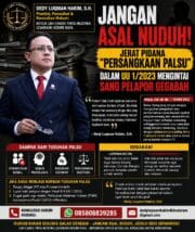 Ketika Nama Baik Dihancurkan Lewat Laporan Polisi: Bahaya Tuduhan Palsu di Era Digital, Dedy Luqman Hakim: “Proses Hukum Bisa Menjadi Hukuman Sosial Sebelum Sidang Dimulai”