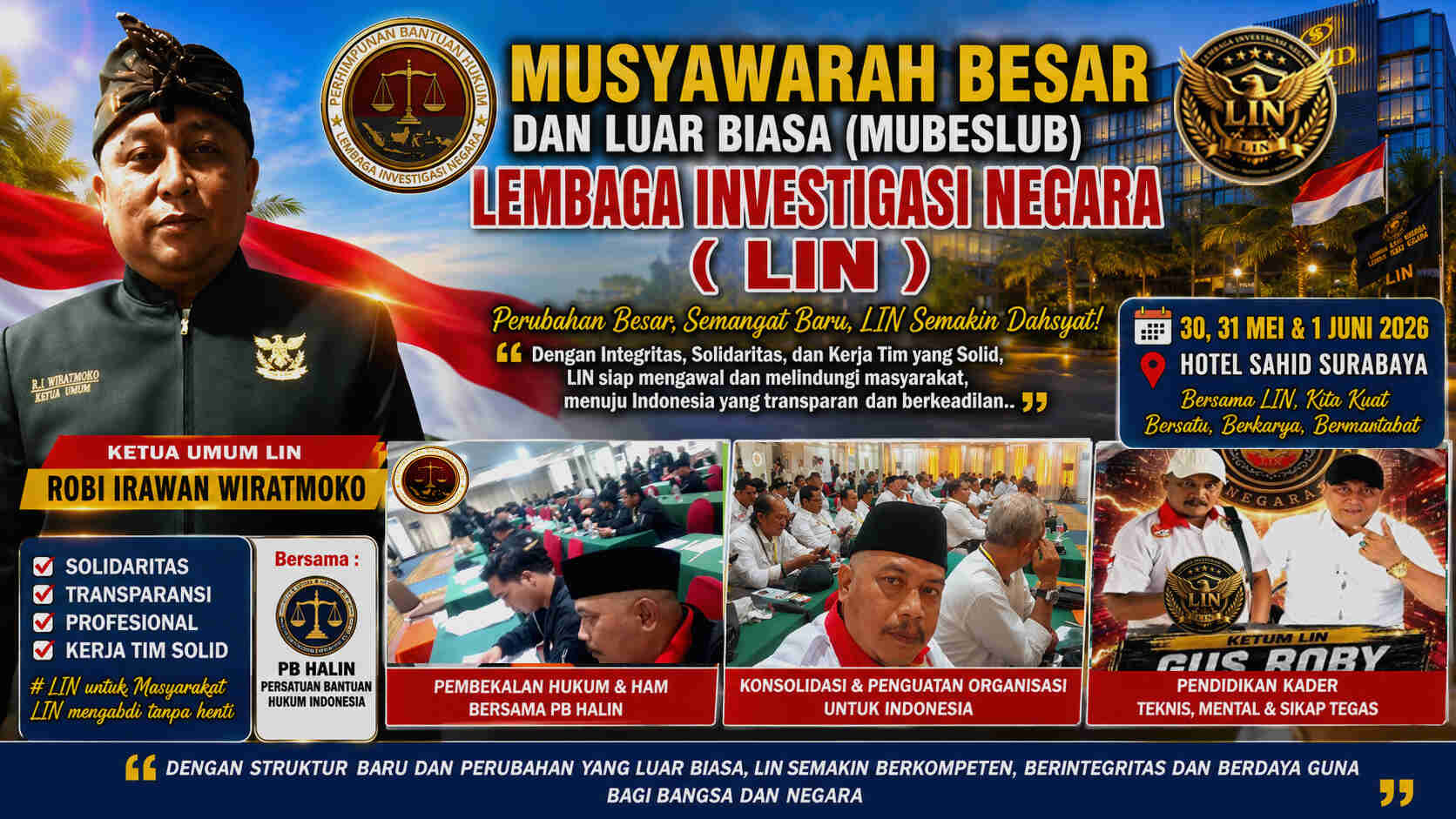 RAKERNAS dan MUBESLUB LIN: Susunan DPP Baru 2026–2030 Resmi Ditetapkan RAKERNAS dan MUBESLUB LIN: Susunan DPP Baru 2026–2030 Resmi Ditetapkan