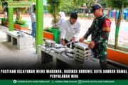 Pastikan Kelayakan Menu Makanan, Babinsa Koramil Kota Bangun Kawal Penyaluran MBG
