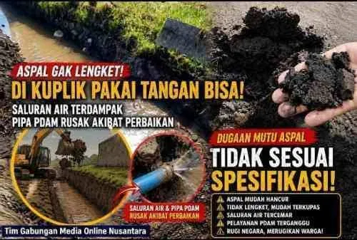 Aspal Jalan Baru Rusak di Lingkar Utara Kota Probolinggo, LPKN Nilai Proyek Rp44 Miliar Harus Diaudit Secara Teknis