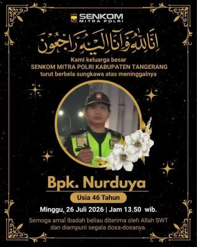 Kabupaten Tangerang Berduka, Nurduya Dikenal Aktif di SENKOM Mitra Polri dan Kegiatan Sosial