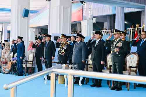 Panglima TNI Hadiri Peringatan HUT Ke-80 Bhayangkara, Perkuat Sinergi TNI-Polri