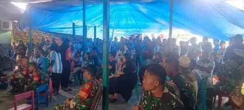 Tumbuhkan Semangat Kebersamaan, Kodim 1710/Mimika Kembali Gelar Nobar Piala Dunia Bersama Masyarakat