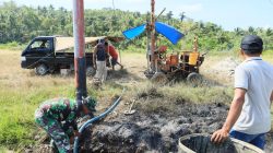 Jawab Krisis Air Bersih, TMMD Ke-129 Kodim 1505/Tidore Bangun Sumur Bor
