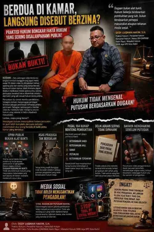 TRIAL BY SOCIAL MEDIA MENGANCAM KEADILAN: Viral Digerebek Belum Berarti Terbukti Zina, Ini Penjelasan Hukumnya