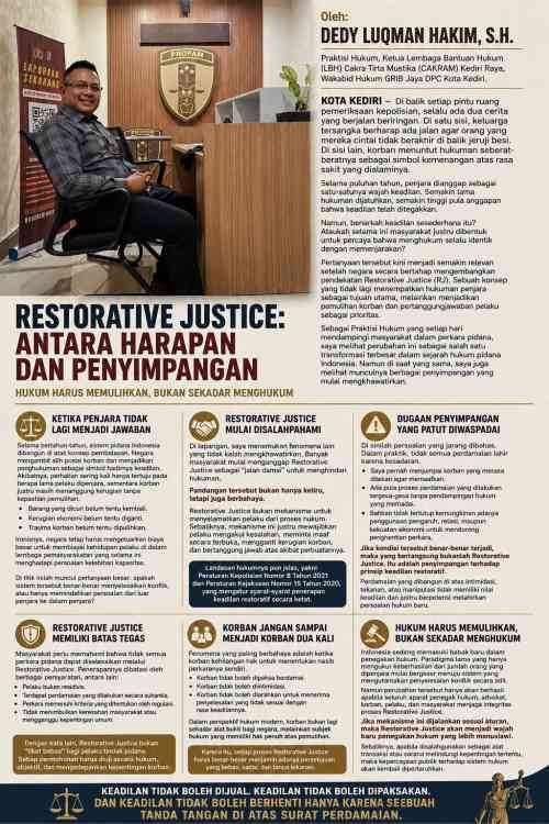 Restorative Justice atau Transaksi Keadilan? Praktisi Hukum Ungkap Dugaan Penyimpangan yang Mengkhawatirkan Restorative Justice atau Transaksi Keadilan? Praktisi Hukum Ungkap Dugaan Penyimpangan yang Mengkhawatirkan