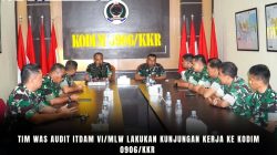 Tim Was Audit Itdam VI/MLW Lakukan Kunjungan Kerja ke Kodim 0906/Kkr