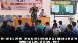 Babinsa Berikan Materi Wawasan Kebangsaan Dan Kedisiplinan Untuk Membentuk Karakter Generasi Muda