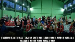 Pastikan Kamtibmas Terjaga dan Hobi Tersalurkan, Warga Bersama Prajurit Nobar Final Piala Dunia