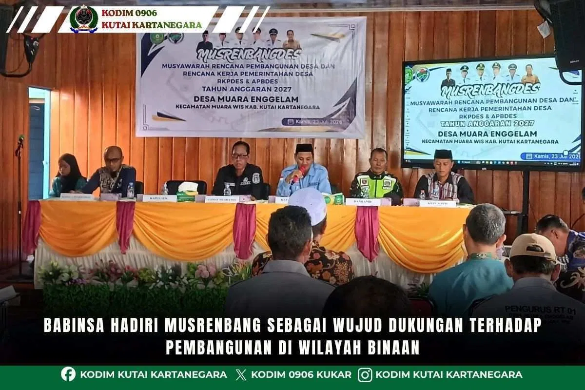 Babinsa Hadiri Musrenbang sebagai Wujud Dukungan terhadap Pembangunan di Wilayah Binaan