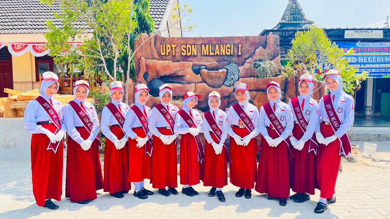 SDN Mlangi I Ikut Memeriahkan Gerak Jalan Rute Bunut-Nawangan