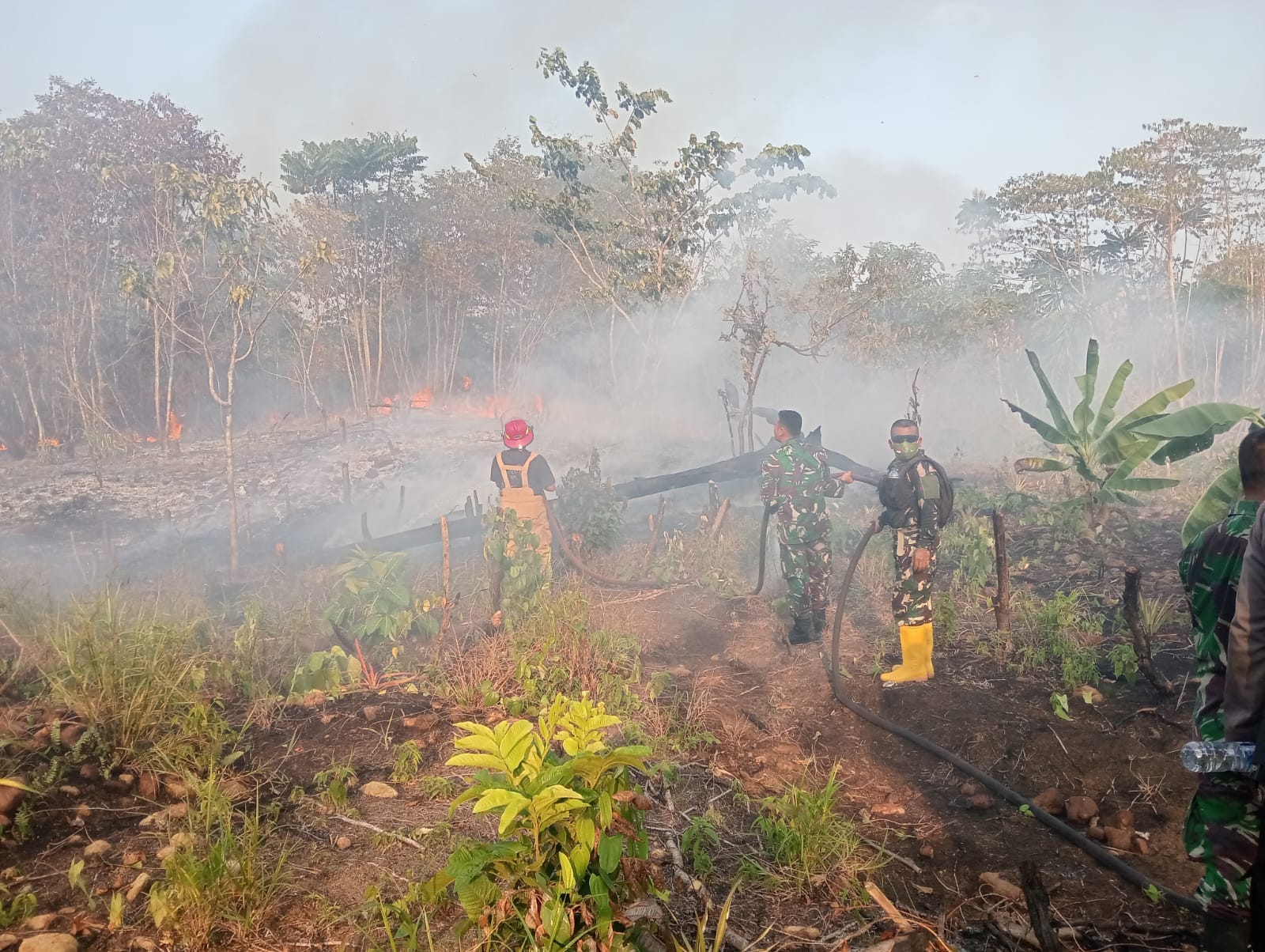 Gerak Cepat TNI di Tengah Kepulan Asap, Karhutla Berhasil Dipadamkan