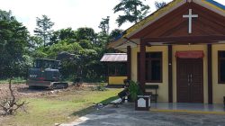 Dukung Pelayanan Umat, Satgas TMMD Ke-129 Kodim 1807/Sorong Selatan Siapkan Lahan Rumah Pastori di Kampung Sesor
