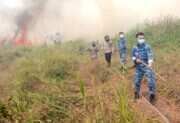 Komandan Lanud Sjamsudin Noor Pimpin Langsung Pemadaman Kebakaran Hutan dan Lahan di Kalimantan Selatan