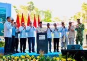 Wapang TNI Hadiri  Peresmian  PLTS 100 GWp Tahap Pertama Oleh Presiden RI