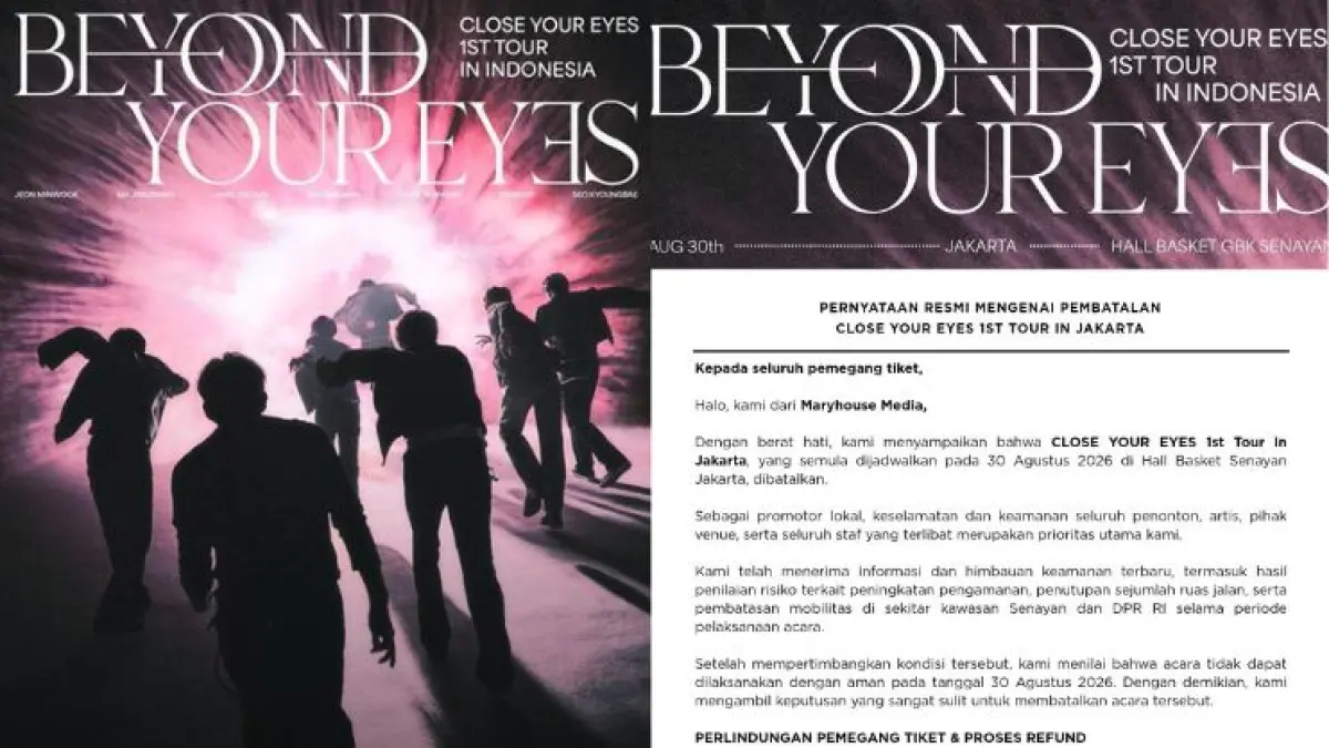 Pembatalan Mendadak Konser Close Your Eyes di Jakarta Pembatalan Mendadak Konser Close Your Eyes di Jakarta