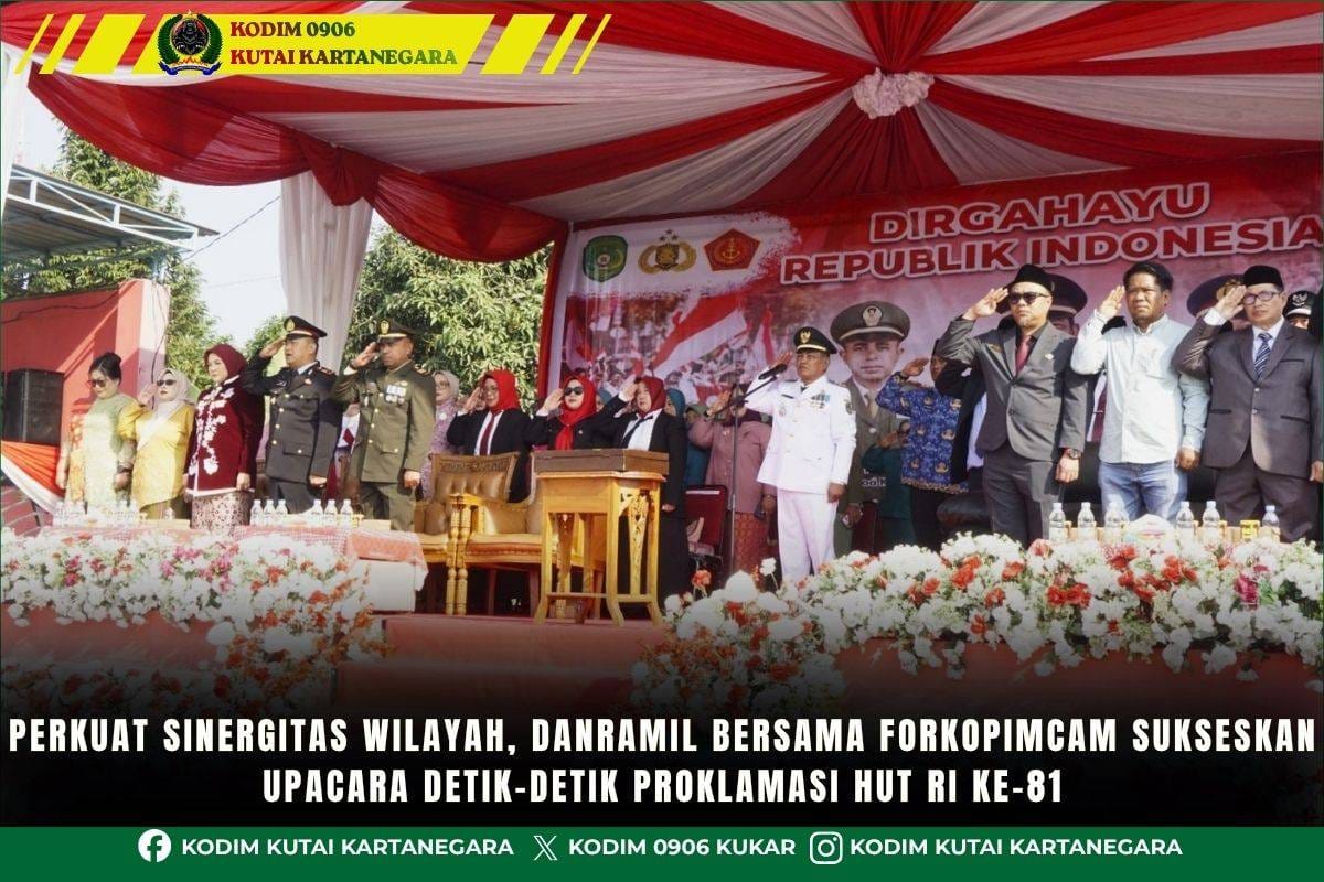 Perkuat Sinergitas Wilayah, Danramil Bersama Forkopimcam Sukseskan Upacara Detik-Detik Proklamasi HUT RI Ke-81 Perkuat Sinergitas Wilayah, Danramil Bersama Forkopimcam Sukseskan Upacara Detik-Detik Proklamasi HUT RI Ke-81