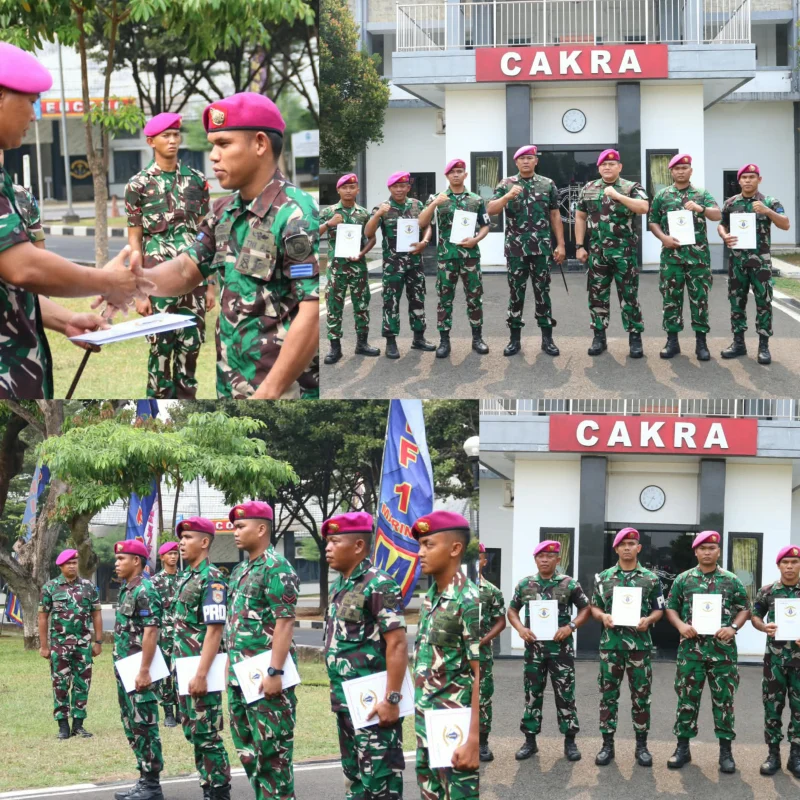 Semangat Prajurit Petarung, Praka Marinir Simangunsong Terima Penghargaan dari Danbrigif 1 Marinir