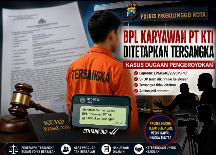 Karyawan PT KTI Jadi Tersangka, Alasan Polisi Tidak Menahan BPL Jadi Sorotan Karyawan PT KTI Jadi Tersangka, Alasan Polisi Tidak Menahan BPL Jadi Sorotan
