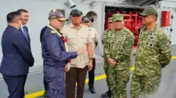 Wakil Panglima TNI Dampingi Menhan Sambut Kedatangan ITS Giuseppe Garibaldi